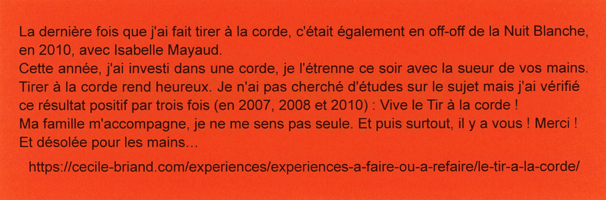 flyer verso de la nuit blanche 2025